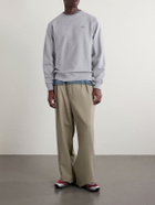 Noah - Logo-Embroidered Cotton-Jersey Sweatshirt - Gray