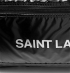 SAINT LAURENT - Logo-Print Glossed-Nylon Duffle Bag - Black