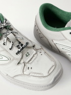 Balenciaga - Hamptons Logo-Appliquéd Distressed Leather Sneakers - White