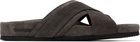 TOM FORD Gray Suede Wicklow Slides