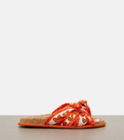 Dolce&Gabbana Majolica fringed brocade slides