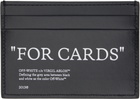 Off-White Black Quote Card Holder