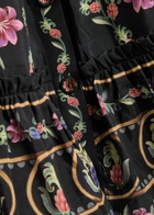 Farm Rio Belle Garden Floral-print Cotton-blend Mini Dress Black
