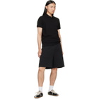 Moncler Black Interlock Cotton Blend Shorts