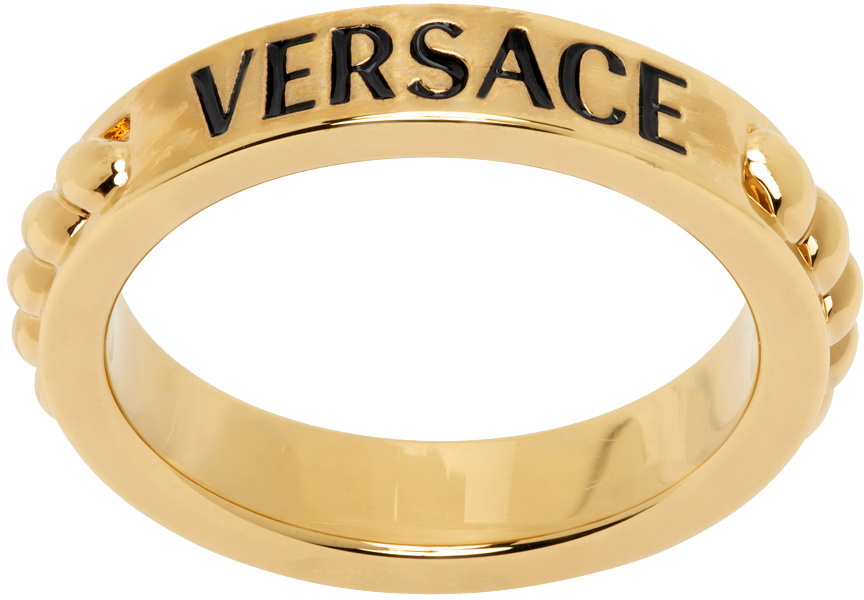 Versace Gold Logo Ring