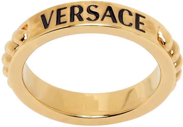 Photo: Versace Gold Logo Ring