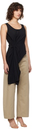 RECTO Black Asymmetric Twisted Top