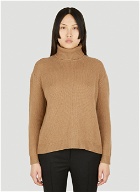 Roll Neck Sweater in Brown