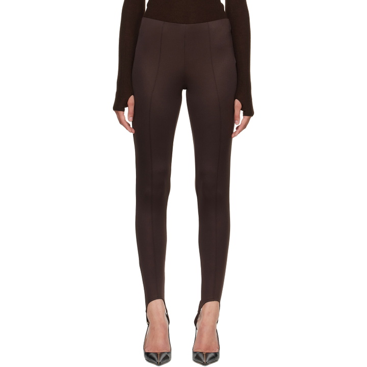 Photo: The Frankie Shop Brown Caserta Stirrup Leggings