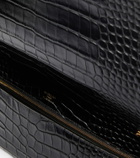 Balenciaga - Money croc-effect leather clutch