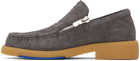Burberry Gray Suede Chance Loafers