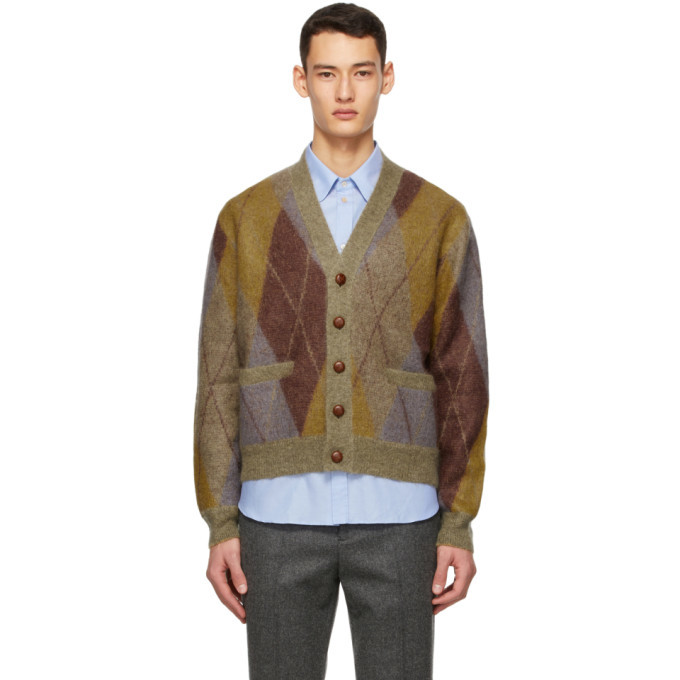 Gucci Multicolor Mohair Argyle Cardigan Gucci