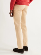 SID MASHBURN - Slim-Fit Garment-Dyed Cotton and Linen-Blend Trousers - Neutrals