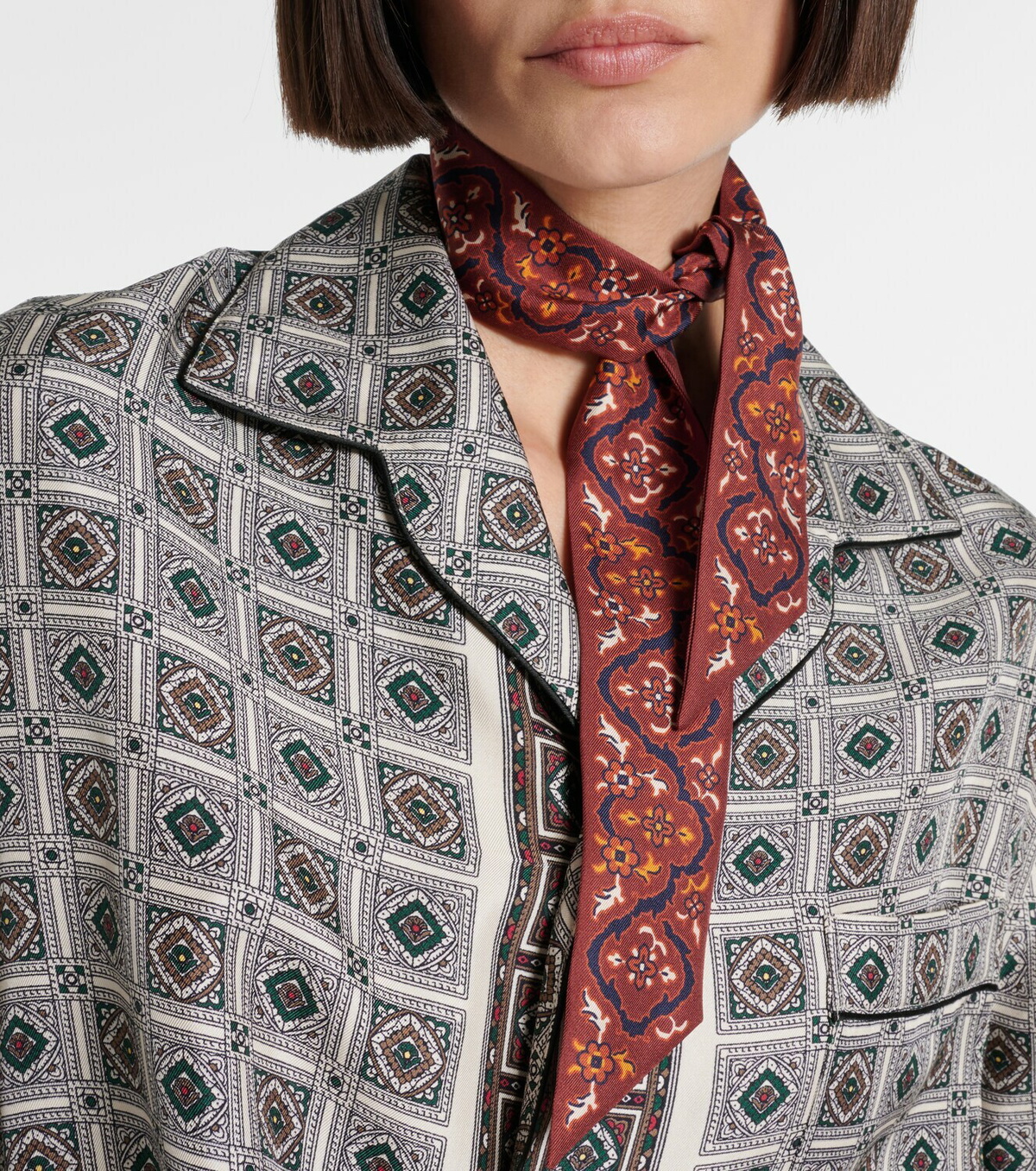 Loro Piana Printed silk scarf