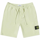 Stone Island Men's Garment Sweat Short in Light Green