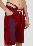 Ottolinger - Double Fold Shorts in Red
