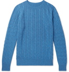 Anderson & Sheppard - Cable-Knit Cashmere Sweater - Blue