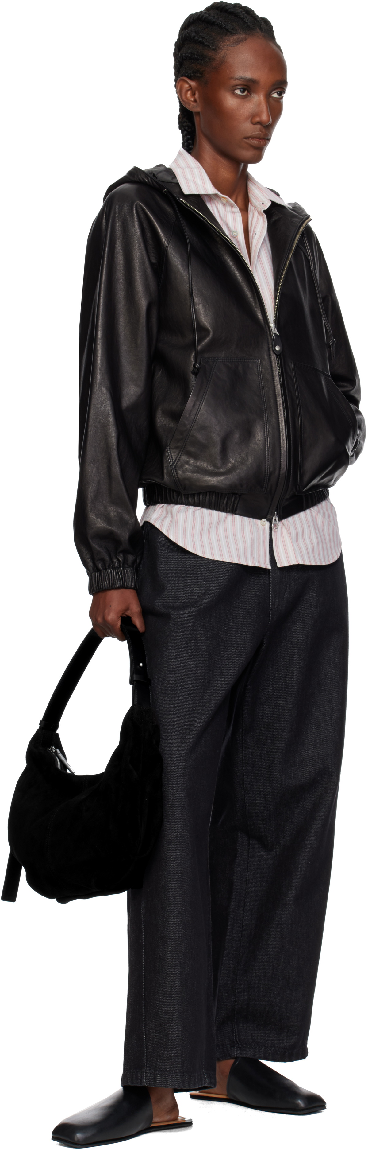Nothing Written Black Ht Suede Shoulder Bag
