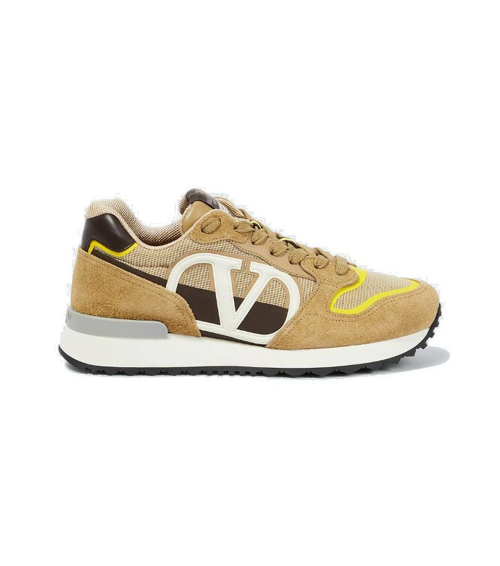 Photo: Valentino Garavani VLogo Pace leather-trimmed sneakers