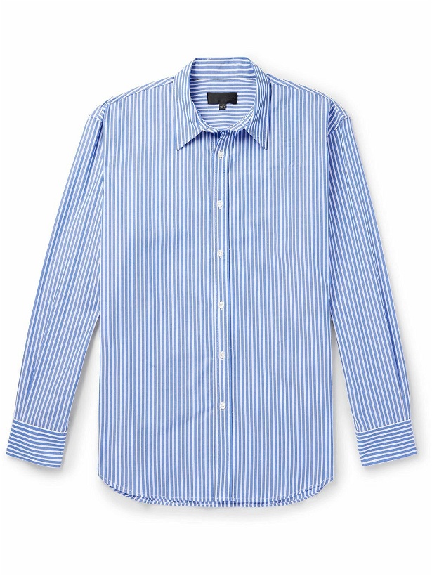 Photo: Nili Lotan - Cristobal Striped Cotton-Poplin Shirt - Blue