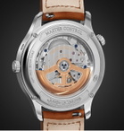 Jaeger-LeCoultre - Master Control Geographic Automatic 40mm Stainless Steel and Leather Watch, Ref. No. 4128420 - Silver
