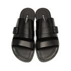 Ann Demeulemeester Black Leather Sandals