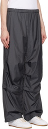 International Gallery BEAMS Gray Washed Nylon Separate Track Pants