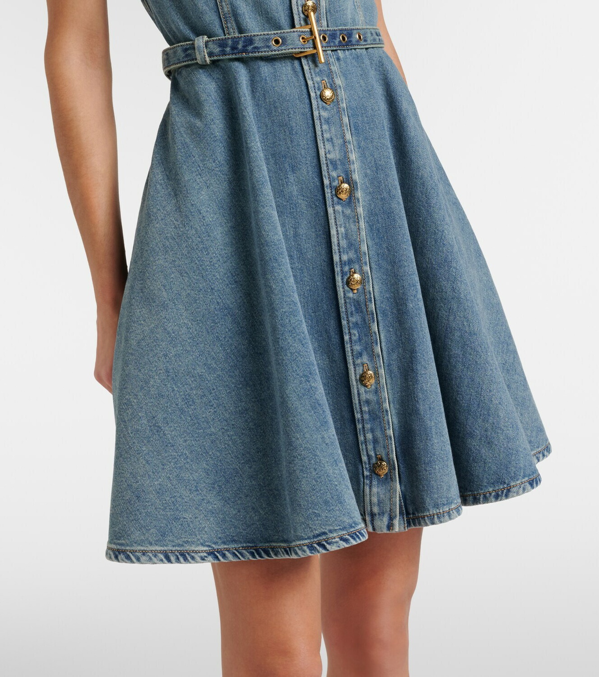 McQueen Belted denim shirt dress