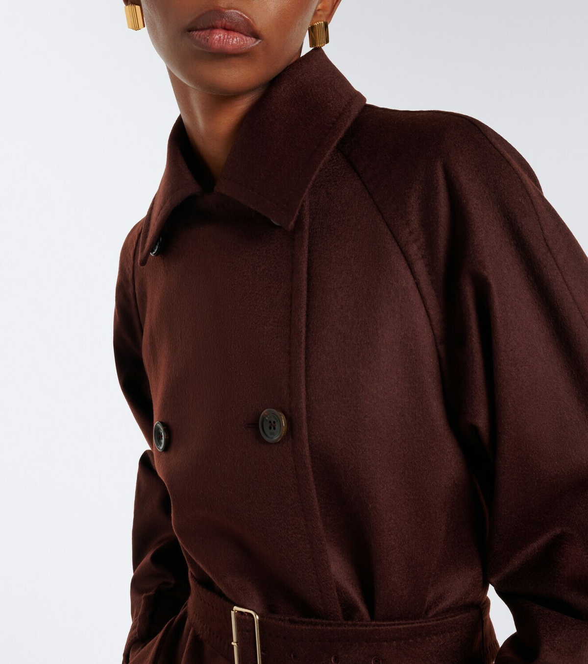 Max Mara Double-breasted cashmere trench coat