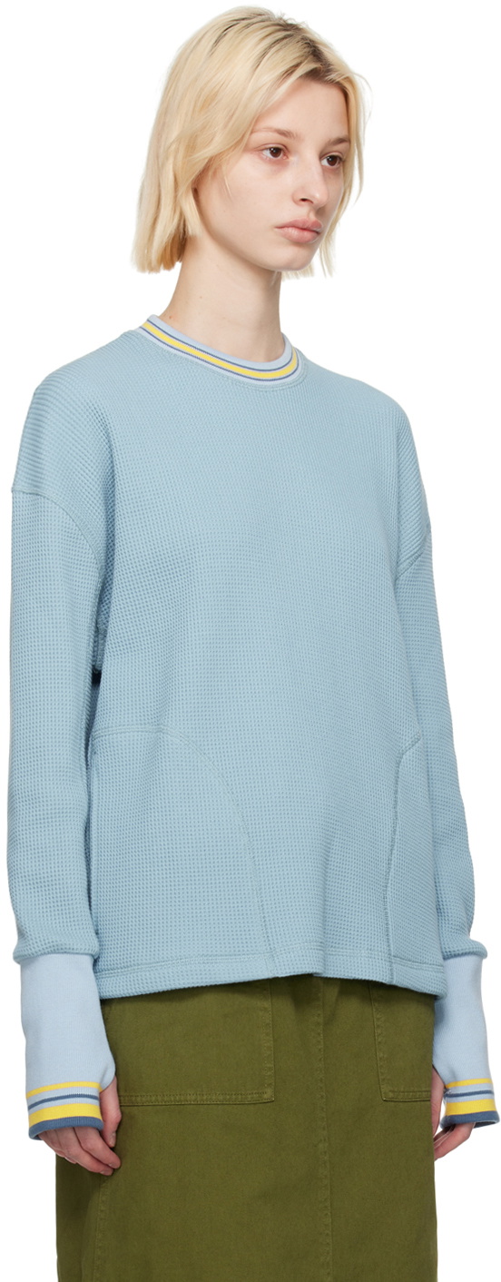 Nicholas Daley Blue Crewneck Long Sleeve T-Shirt