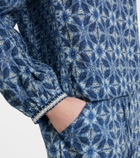 Velvet Claudie printed cotton blouse