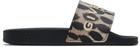 Givenchy Black & Beige Rubber Pool Slides