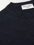 OFFICINE GÉNÉRALE - Marco Mélange Cotton and Linen-Blend Sweater - Blue