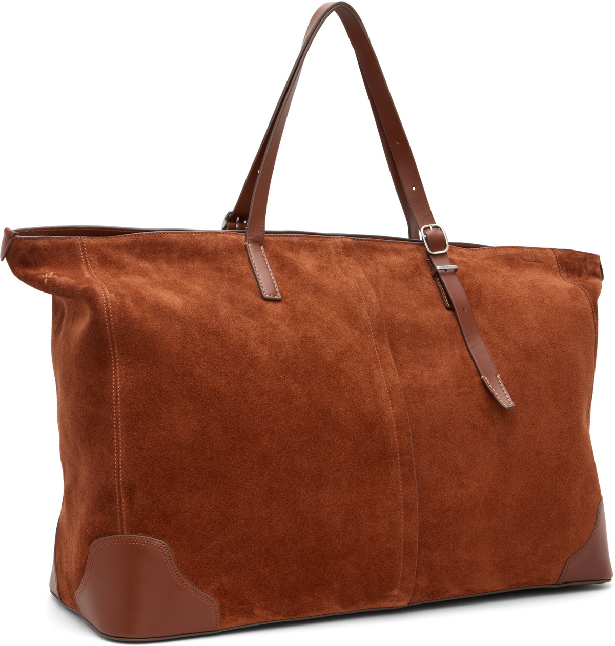 Paul Smith Tan Suede Duffle Tote Bag