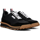 Thom Browne Black Tech Nylon Alumni Sneakers