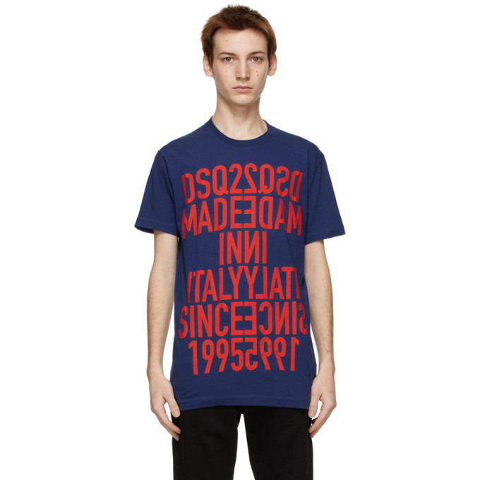 Photo: Dsquared2 Navy Reverse Cool T-Shirt