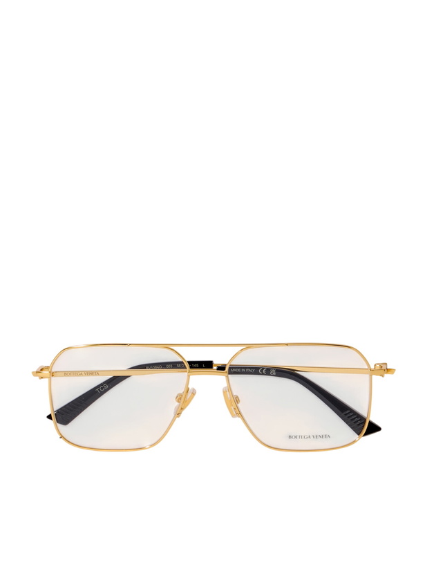 Photo: Bottega Veneta - Aviator-Style Gold-Tone Optical Glasses