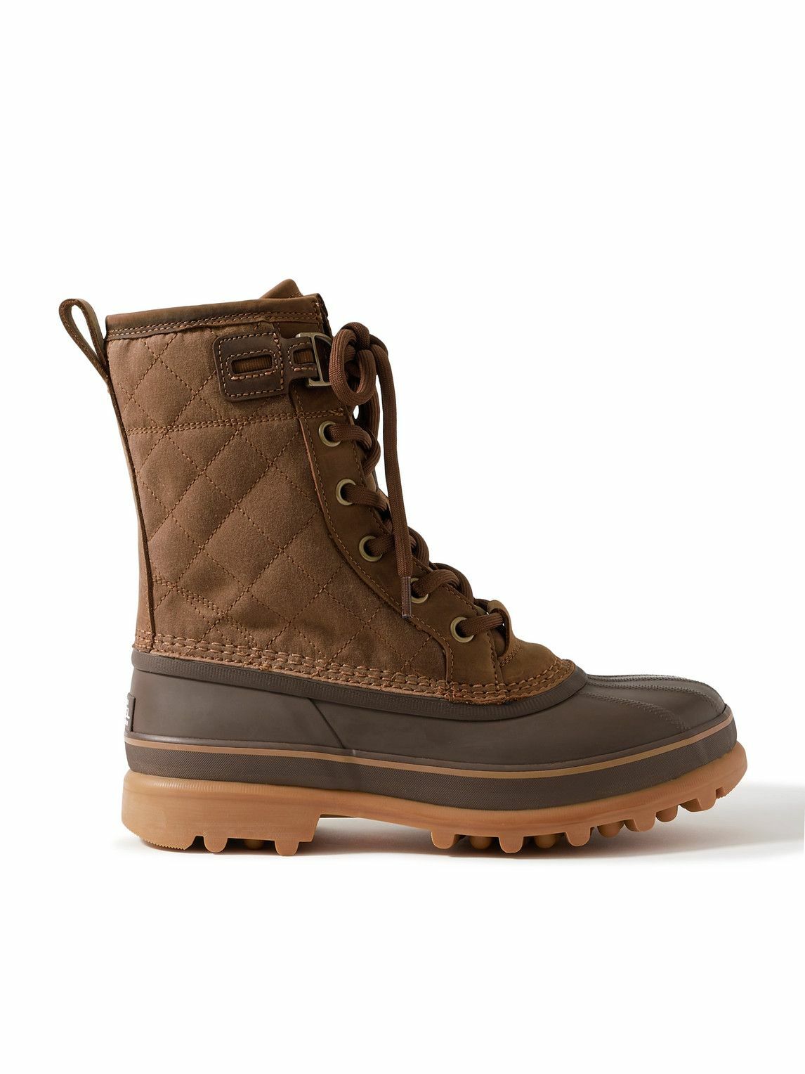 Sorel - CARIBOU™ ROYAL Rubber-Trimmed Quilted Shell Snow Boots - Brown