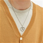 1017 ALYX 9SM Women's A Heart Charm Necklace in Silver