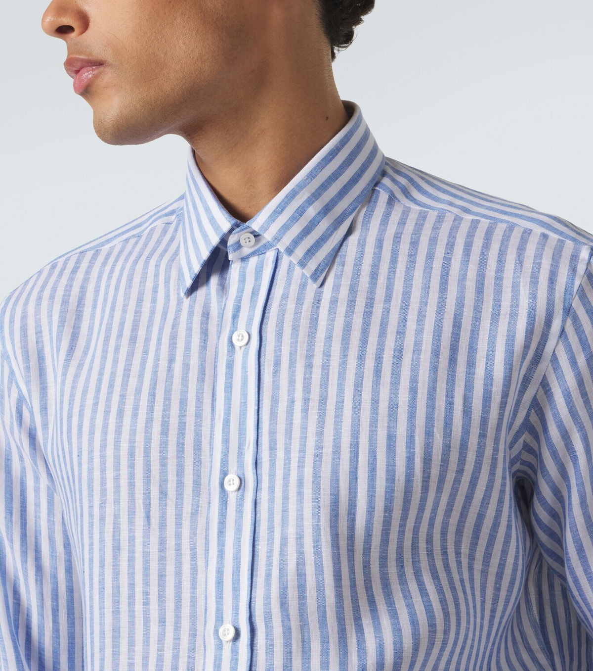 Charvet Striped linen shirt