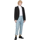 Junya Watanabe Blue Paint Splatter Jeans