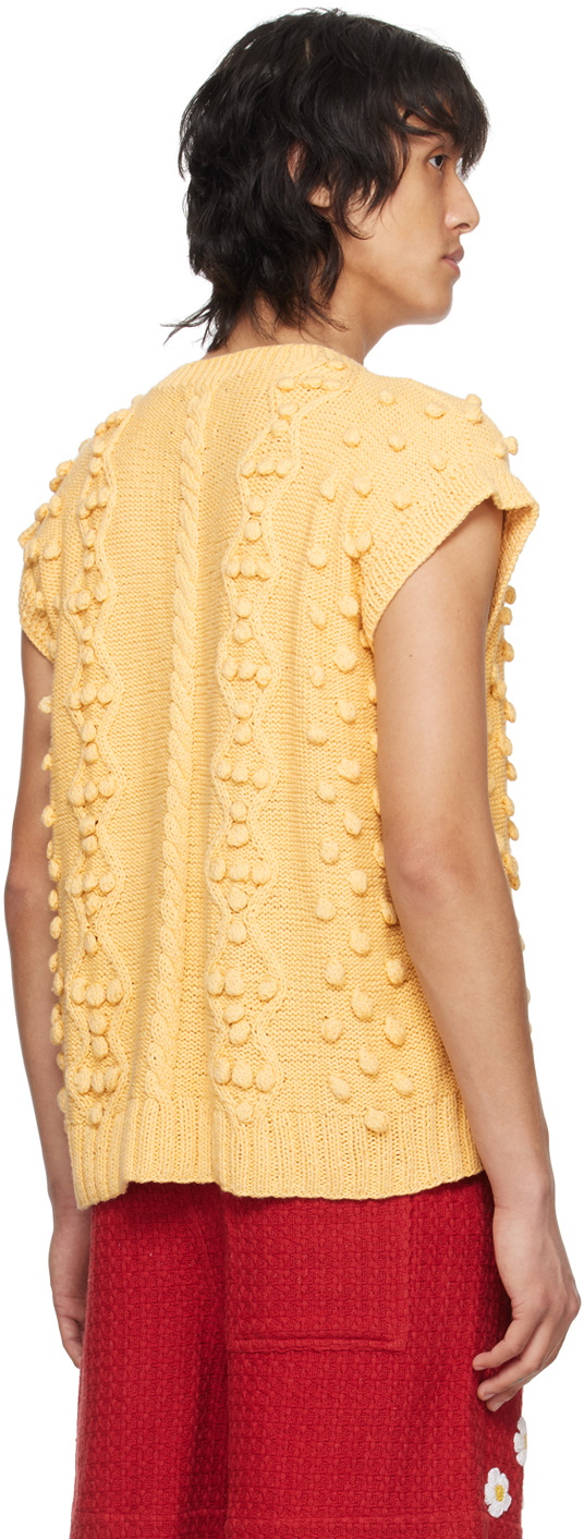 HARAGO Yellow Appliqué Vest