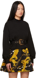 Versace Jeans Couture Black Belted Sweatshirt