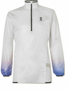 ON - Logo-Print Recycled-Shell Half-Zip Jacket - White