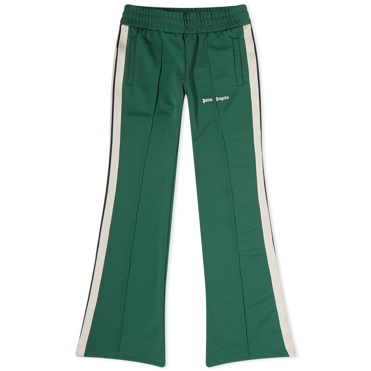 Palm Angels Women's Flare Track Pants in Green Palm Angels