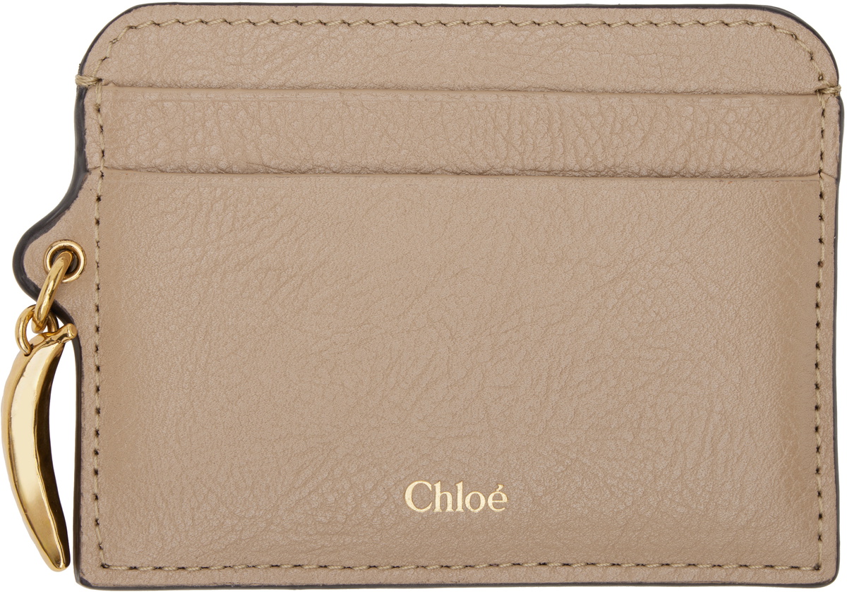 Chloé Taupe Banana Card Holder