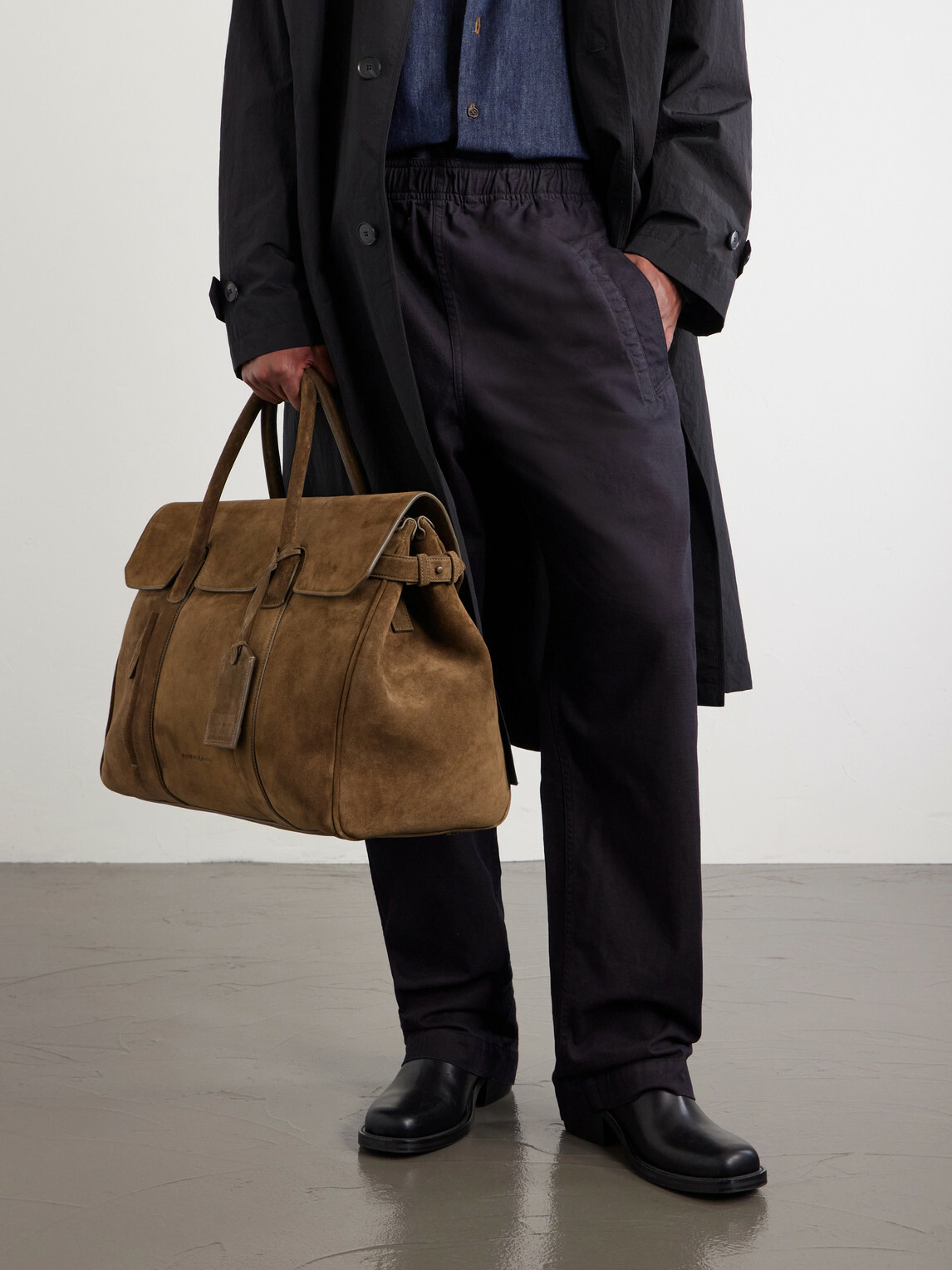 Officine Creative - Bostonian 001 Suede Weekend Bag