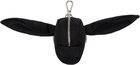 Simone Rocha Black Satin Hare Coin Purse Bag Charm