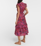 Ulla Johnson Josette tiered cotton-blend midi skirt