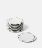 Fornasetti Astronomici set of 12 porcelain dessert plates